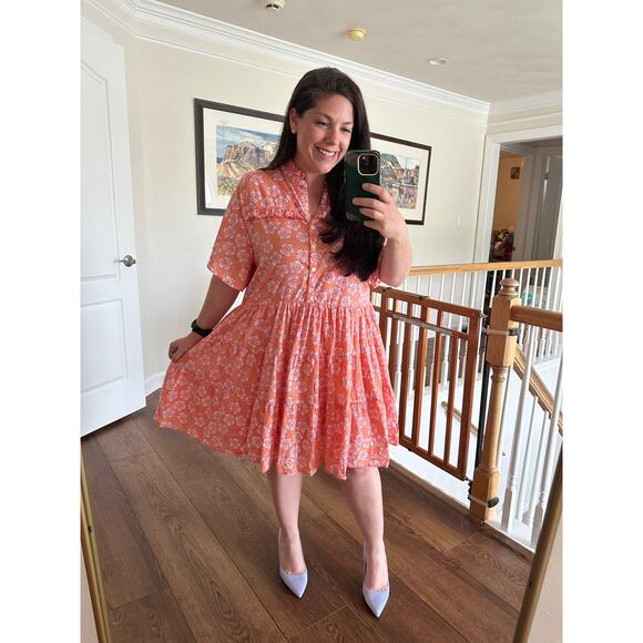 ANTHROPOLOGIE RO’S GARDEN Vibeka Ruffle Mini Dress Size XL - Picture 3 of 16